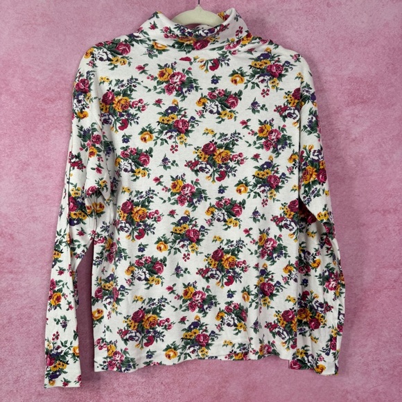 204. Bundle Women’s Floral Turtleneck Tops Long Sleeve Vintage Style M - Picture 8 of 13